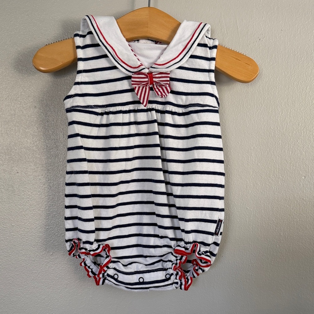 Tutto Piccolo Striped Baby Romper